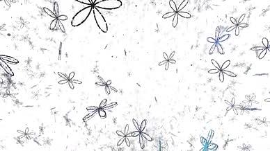 白色粒子卡通花朵下落特效舞台led背景视频的预览图
